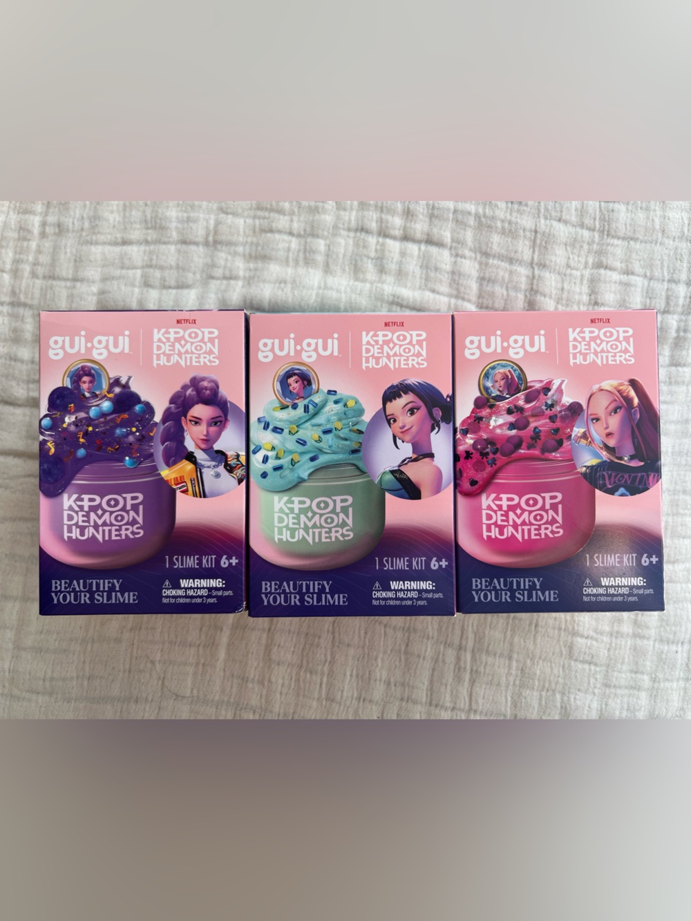 KPop Demon Hunters Gui Gui Slime Kit Rumi Mira Zoey Set of 3 NEW💗